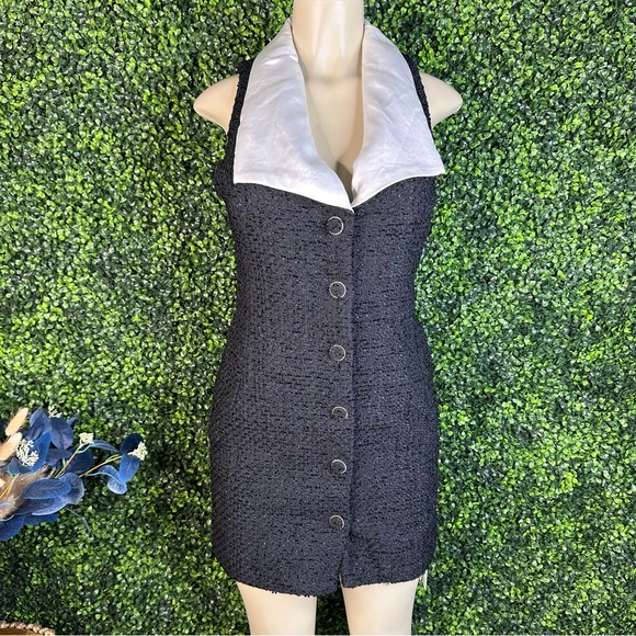 Nwt black endless rose‎ Anthropologie sleeveless tweed dress nwt - Picture 16 of 17